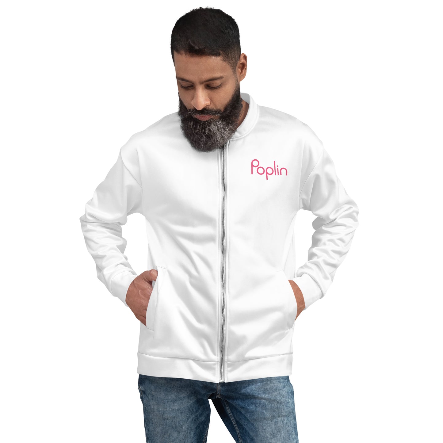 Zip-up Sweater (Unisex) - White