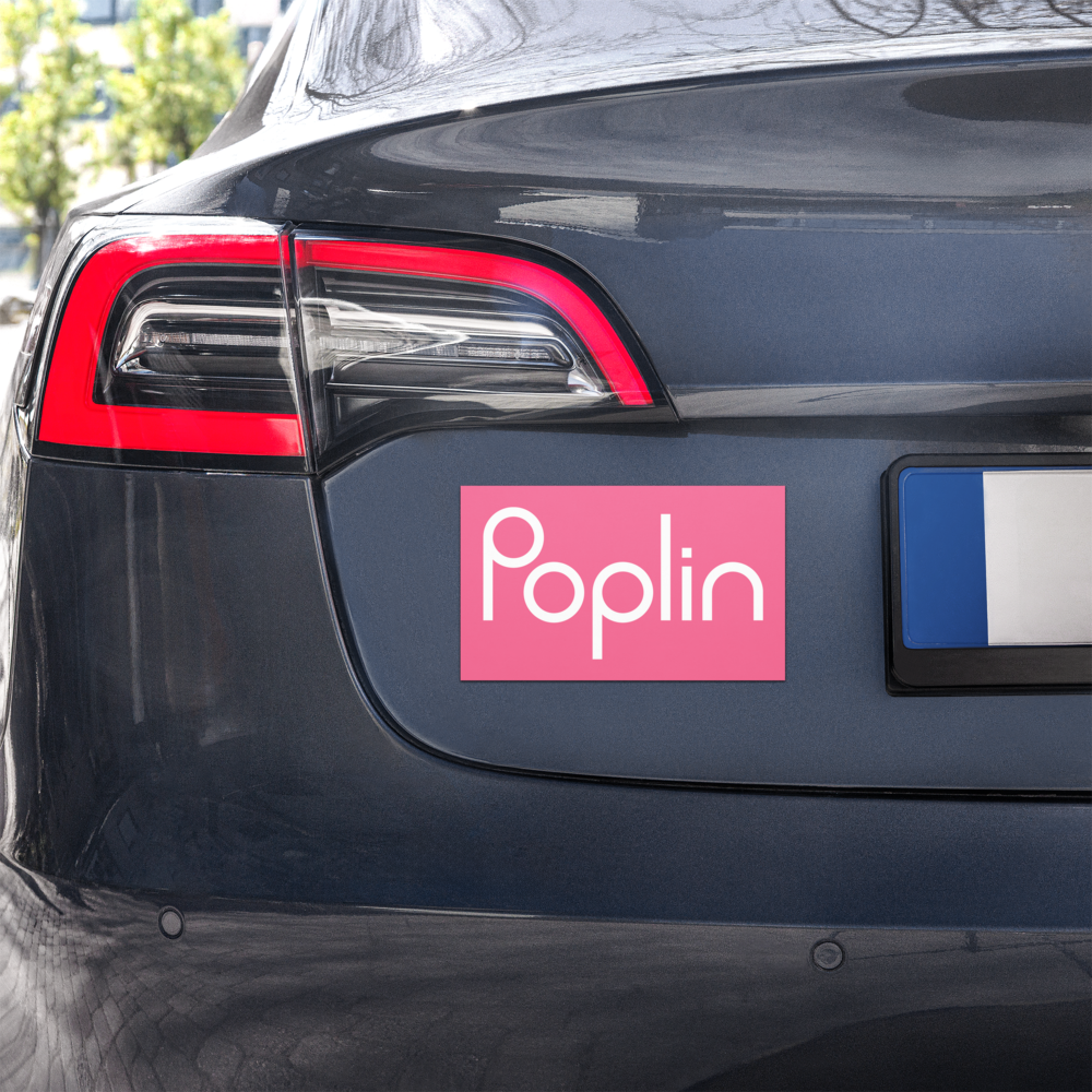 Poplin Car Magnet