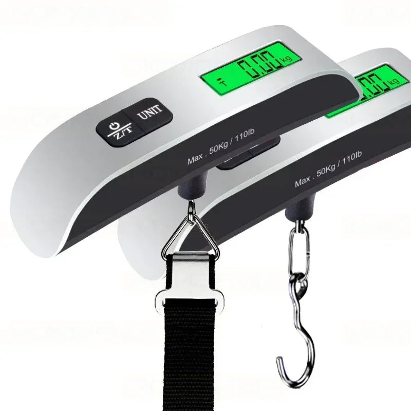 Portable Digital Luggage Scale – Weighs Up to 110 lbs | Travel Baggage Hanging Scale