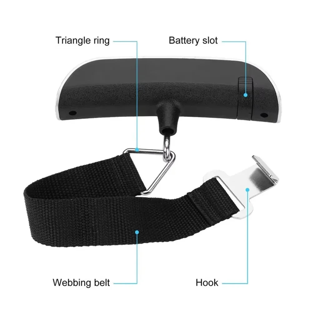 Portable Digital Luggage Scale – Weighs Up to 110 lbs | Travel Baggage Hanging Scale