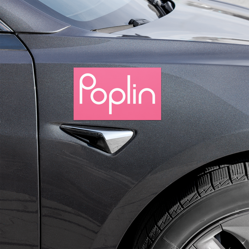 Poplin Car Magnet